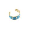 Heart Glazed Enamel Bracelet Geometric Arm Ring Bohemian Women's Hand Bracelet  Gold Jewelry