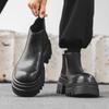 Men's Martin boots new winter short boots platform high-top leather shoes one-pedal British Chelsea boots 16896-J