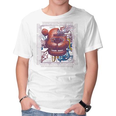 Унисекс Футболка с круглым вырезом Freddy Machine Графический принт Короткий рукав Повседневная футболка