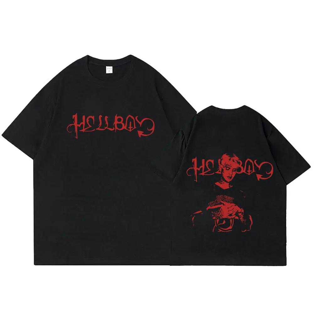 Unisex Rapper Lil Peep Crybaby Hellboy T-shirt Vintage Hip Hop T Shirt Women Clothing Fashion Short Sleeve T-Shirts Tops