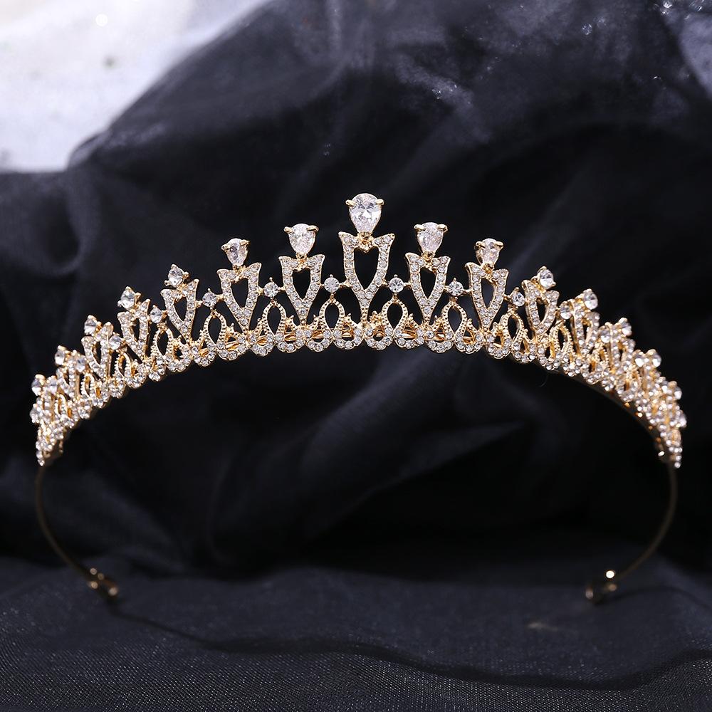Корейские аксессуары для волос свадебная корона из циркона в форме цветка бриллиантовая тиара свадебное платье аксессуары