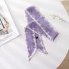 New Style Summer French Retro Purple Tied Hair Small Floral Long Silk Scarf Headband Braided Hair Chiffon Thin Ribbon Scarf