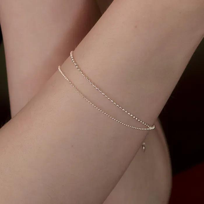 SS020 Многослойный браслет-цепочка с шариками