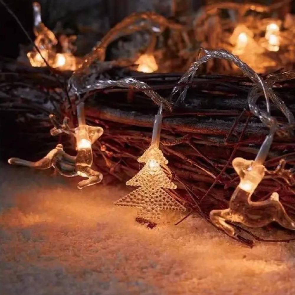 Garland Lights Garden Fairy Lights 3M Christmas Decorations Bell Deer LED String Lights
