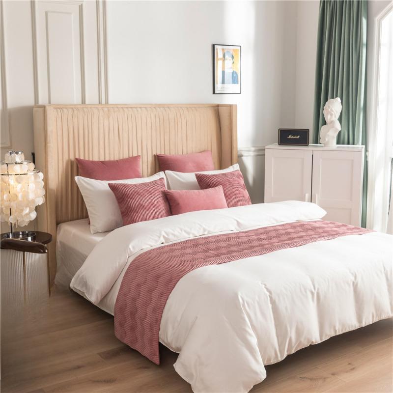 Скандинавская простота, бархатное волнистое узорное постельное полотенце, домашний отель, плед, дорожка для столовой, декор для свадебной вечеринки, полотенце с хвостиком, наволочка