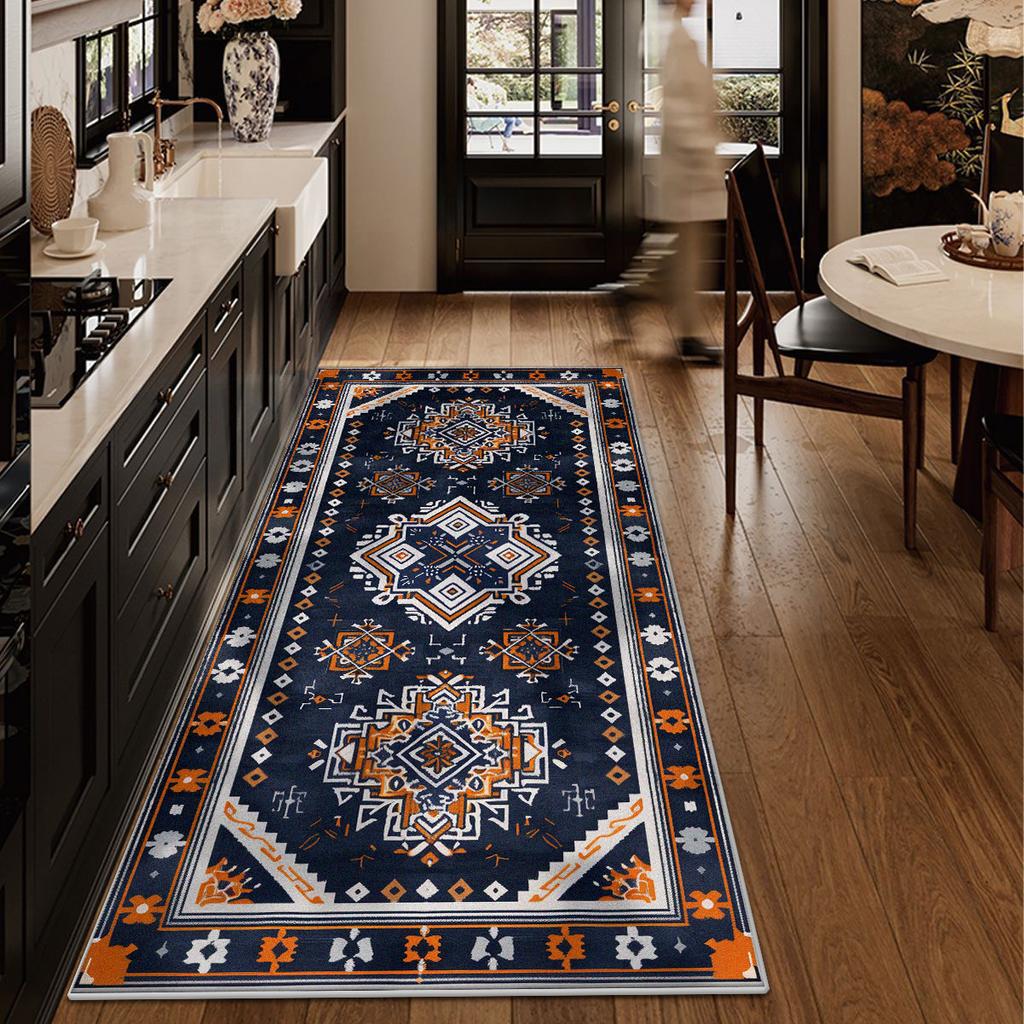 Nordic Style Long Carpet Living Room Persia Decoration Kitchen Bathroom Non-slip Floor Mat Home Bedroom Bedside Rug Customizable