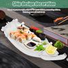 Sushi Serving Tray Reusable Plastic Sushi Boat Serving Plate Japanese Style Sushi Tray Decorative for Home Kitchen Restaurant