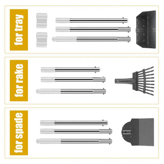 Yousheng Swivel Bin Rake Spade Pooper Scooper Kit Adjustable Extended Handle Stainless Steel Waste Cleaner for Lawns Yards Dog