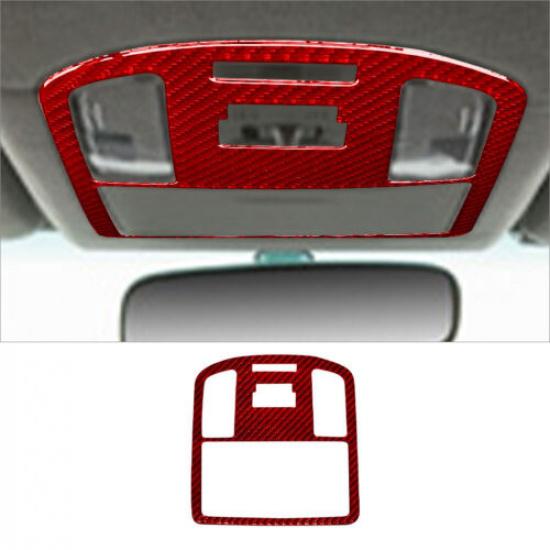 Red Carbon Fiber Interior Overhead Console Frame Cover Trim For Toyota Hilux