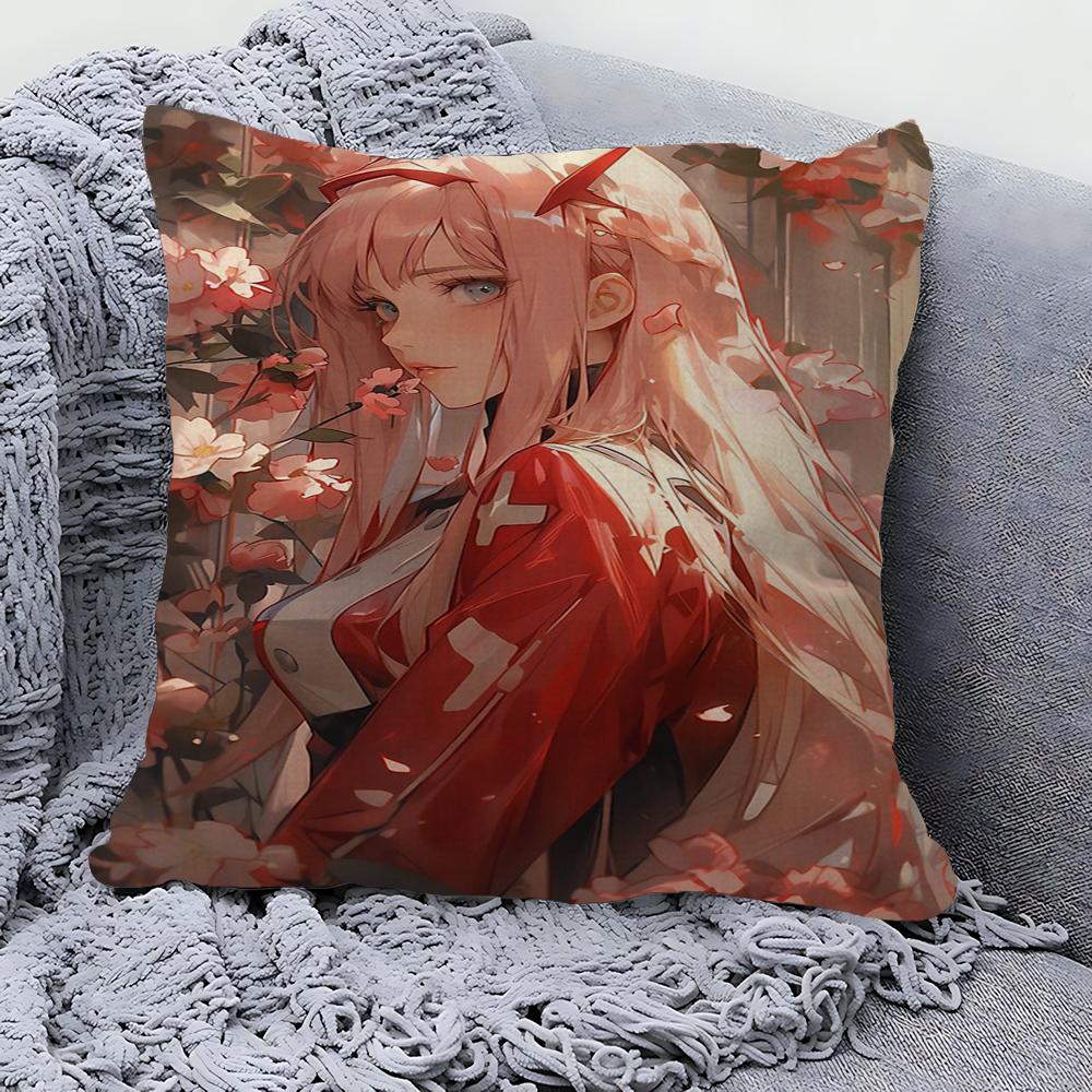 Darling In The Franxx Зеро Ту Подушка Подарок Домашний Офис Украшение Спальня Диван Автомобильная Наволочка Чехол 45x45