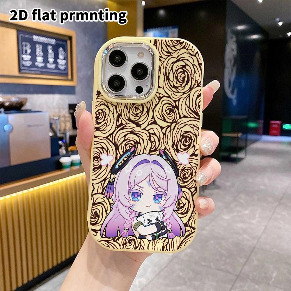 Phone case: 2D flat design suitable for iPhone 18 17 16 15 14 13 Pro protective case, couple style, braided girl, Christmas and Halloween gifts