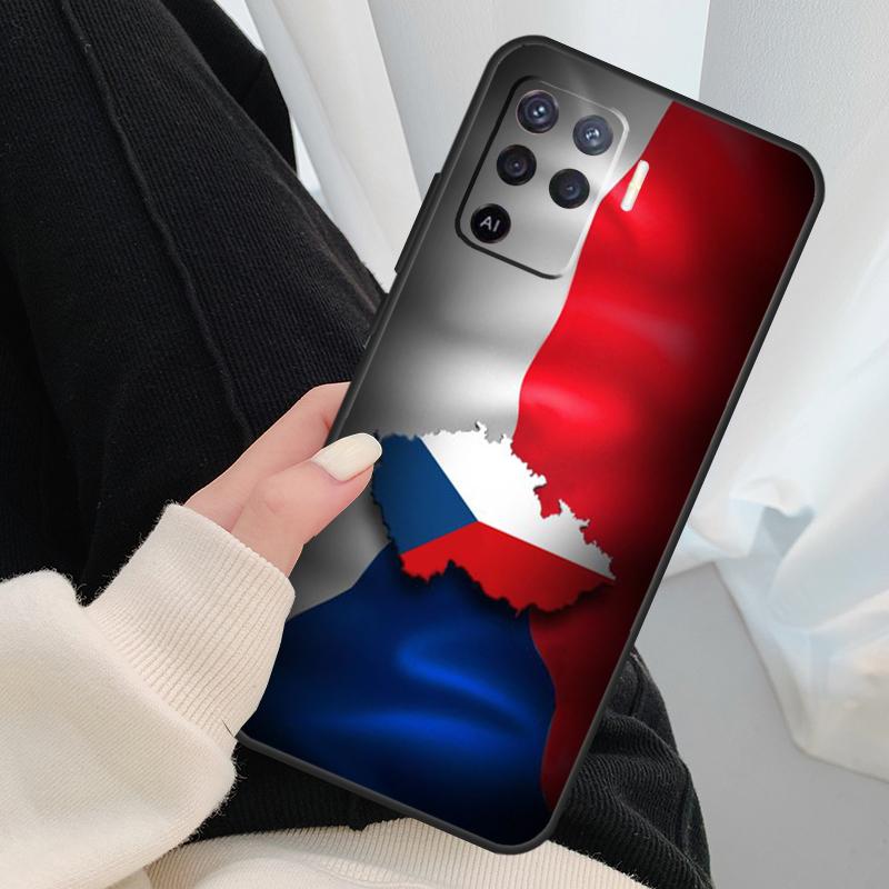 Czech Republic Czech Flag Case For Oppo A17 A57 A77 A40 A78 A54 A74 A94 A76 A16 A96 A18 A60 A80 A38 A58 A98 A15 A5 Pro