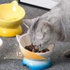 Cute Pet High Foot Bowl Ceramic Cats Drinking Feeder Dog Food Feeding Basin  Water Container
