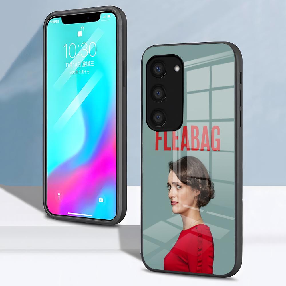 Чехол для телефона TV F-Fleabag для Samsung S26 S25 S24 FE S23 S22 S21 Plus S20 Ultra Note20Ultra Черная стеклянная крышка