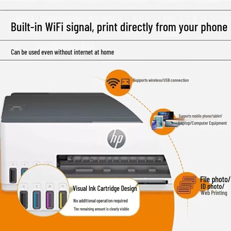 HP Tank 218 Color Ink Tank Printer CN plug (adapter included)