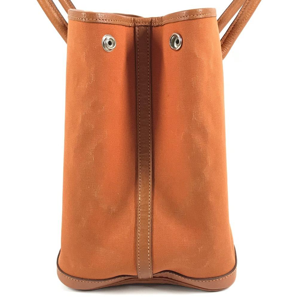 HERMES Garden Party 36 PM Hand Bag Shoulder Bag Tote Bag Negonda / Canvas Orange