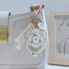 Korean Pearl Camellia Keychain: Stylish Bag & Car Accessory for Women