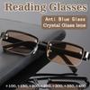 New Half-Frame Reading Glasses For Men Fashion Prescription Glasses Men'S Sight Glasses+1.0+1.5+2.0+2.5+3.0+3.5+4.0