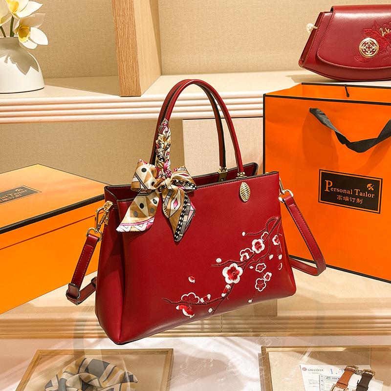 W. D. POLO, художественный дизайн в национальном стиле, новинка 2023, легкая роскошная сумка для матери, легкая роскошная сумка Qipao большой вместимости с вышивкой