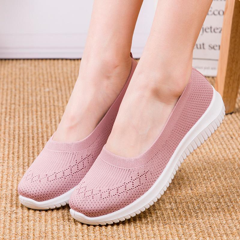 Lightweight Mesh Womens Breathable Flat Shoes - Ultra-Comfortable, Slip-Resistant, and Ventilated for Outdoor Casual Wear