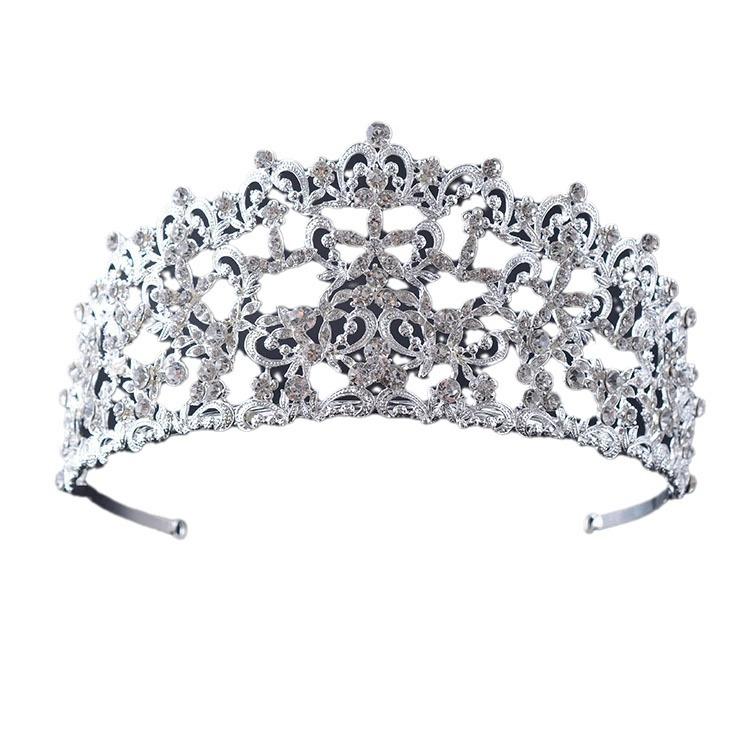 Новые свадебные украшения в стиле ретро, тиара из сплава со стразами, корона ручной работы, изысканные аксессуары для платья