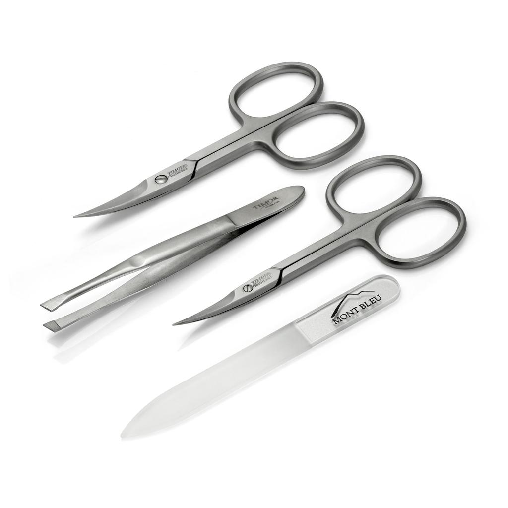 Маникюрный набор Giesen & Forsthoff's Timor из 4 предметов в футляре из натуральной промасленной кожи в винтажном стиле