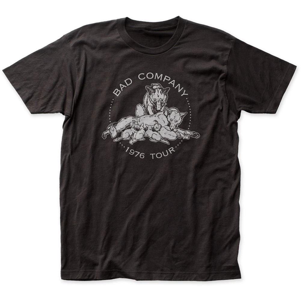 Bad Company 1976 Tour Mens T Shirt Music Classic Concert Rock Band Tee New Black