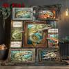Pike Fish Collection 2D Flat Pattern Flannel Blanket, High quality All Seasons, Home Decor, Warmth and Comfort, Perfect for Christmas Gifts.