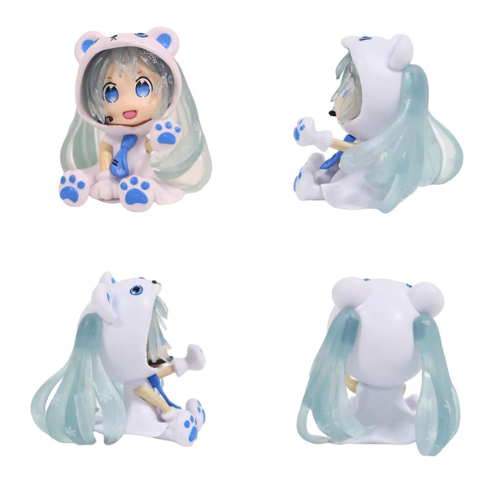 Random Color Hatsune Miku bear's-paw Girl Virtual Singer Manga Figure Kawaii Beauty Collection girl PVC Action Model toy