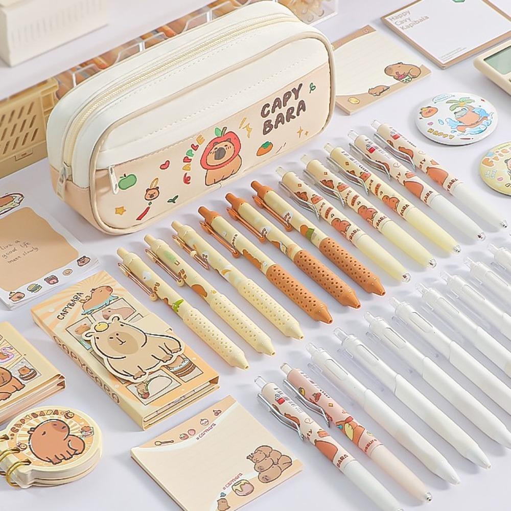 Pencil Case Capybara Stationery Bag Large Capacity Cartoon Pencil Bag  Office