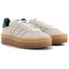 adidas Кроссовки Gazelle Bold Молочно-белые Серебристый Металлик Зеленый Женские Кремовые Студенческий-зеленый JI0328