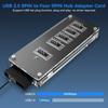 9-контактные USB-хабы Разъемы USB-разветвитель 1 к 4 USB2.0 9-контактная плата-разъем + кабель 50 см для водяного охлаждения для светодиодного вентилятора