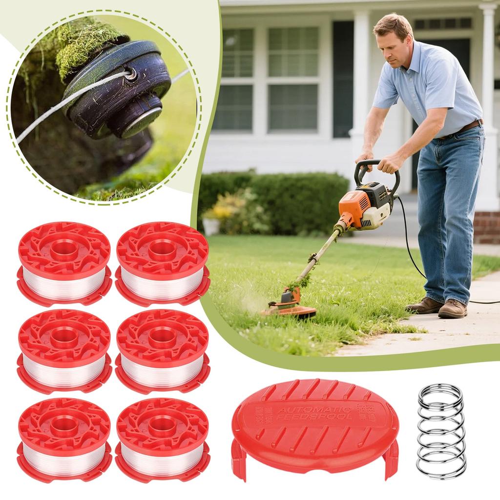 8 Pcs Weeding Line, 30 Feet Of 0.065 Inch Trimmers Line,Lawning Mower Reel Replacement Parts