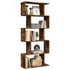 VidaXL 5-Tier Room Divider Shelf Smoked Oak 70x24x161cm, Shelf, Bookcase, Storage Shelf, 858097