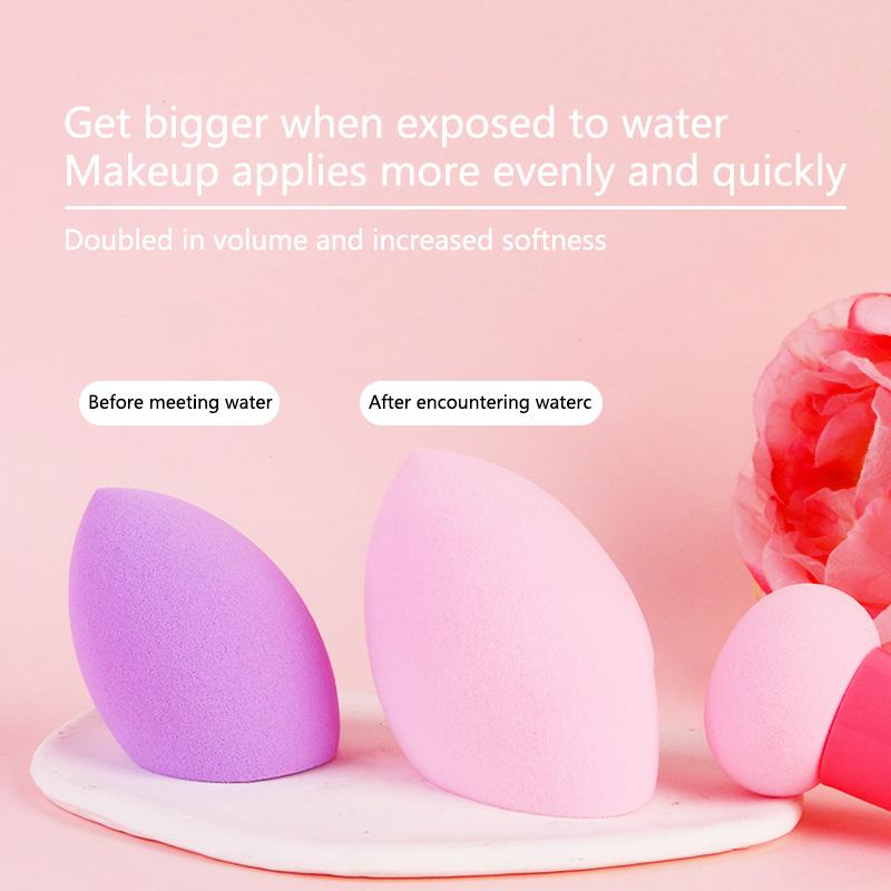 2Pcs/Set Boxed Mushroom Head Puff Makeup Sponge Air Cushion Beauty Handle Cosmetic Egg Dry And Wet Dual-Use Super