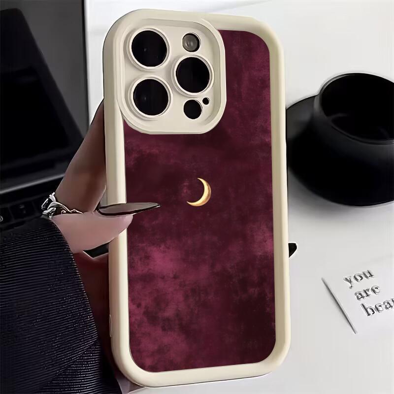 Минималистичный чехол для телефона с изображением Солнца и Луны для iPhone 17 16e 16 15 14 13 12 11 Air Pro Max Mini XR XS X 7 8 6 6s Plus Мягкая задняя крышка из ТПУ