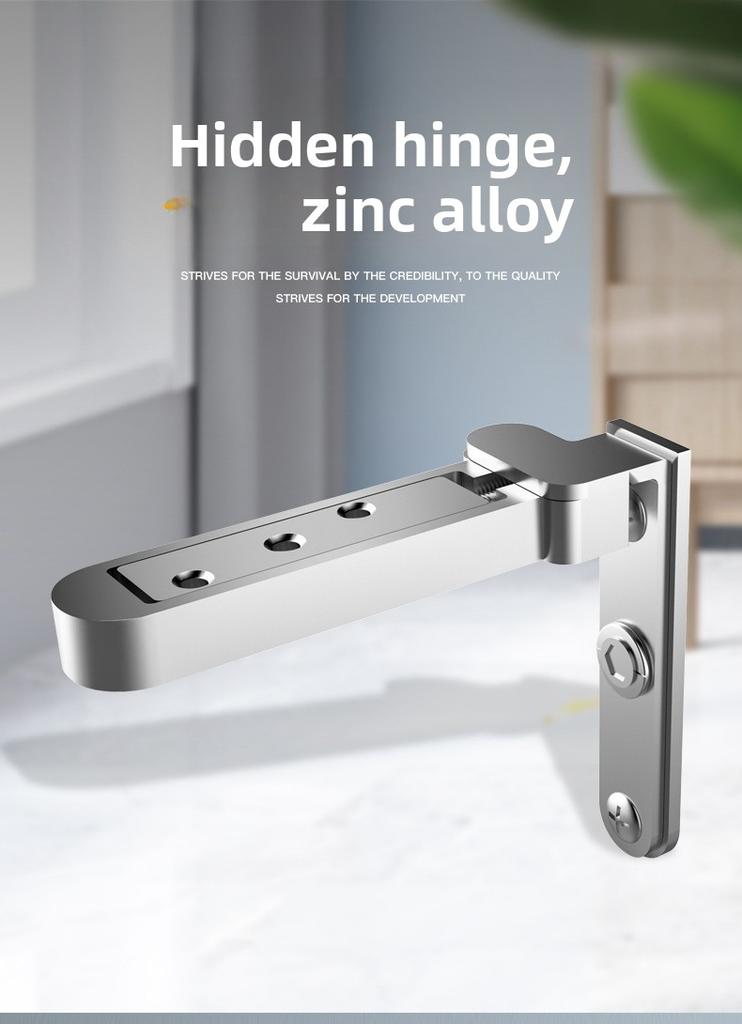Three-dimensional Adjustable Zinc-alloy Invisible Concealed Installation Modern Minimalist Wooden Door Revolving Door Hinge