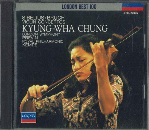CD КЁН ВА ЧУН АНДРЕ ПРЕВИН РУДО Сибелиус Брух Концерты для скрипки F00L23095 London Records 1988 Япония Классика Б/у
