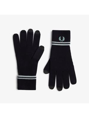 Fred Perry Перчатки Twin Tip Merino Wool Blended Navy Silver Blue Cfpu2439151 L51 qzgCfpu2439151 L51