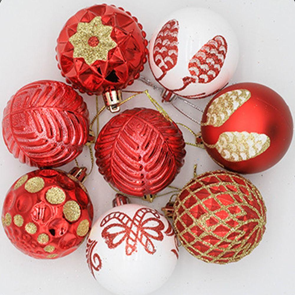 8 шт. поделки 6 см Рождественский шар нежный креативный кулон на рождественскую елку окрашенный водонепроницаемый подвесной орнамент Новый год