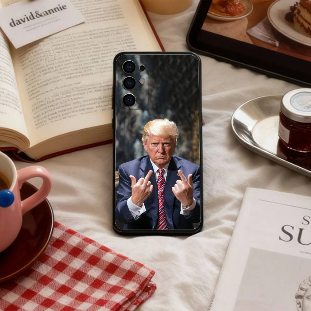COOL T_trumps Phone Case For Samsung S 25,24,23,22,30,21,10,9,Ultra,Plus,Lite,FE,4,5 G Soft Black Case