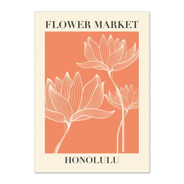 Абстрактные красочные винтажные цветы настенная живопись холст скандинавские постеры и принты настенные картины для декора гостиной без рамки