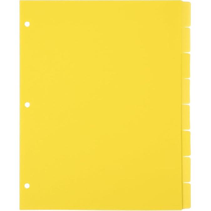 8 Tab Pink Binder Dividers for 3 Ring Binders 8.5 x 11 Inch Binder Dividers with 3 Hole Punched Page Dividers Sturdy Binder Index Dividers for School