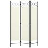 VidaXL 3-Panel Room Divider Cream White 120x180 Cm