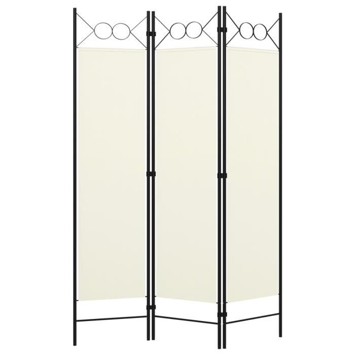 VidaXL 3-Panel Room Divider Cream White 120x180 Cm