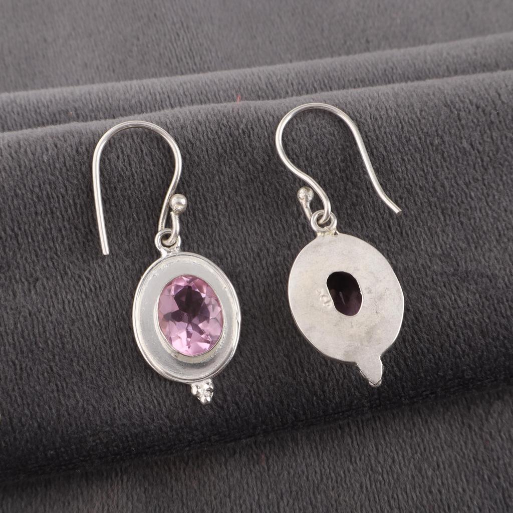 Украшения с морганитом, серьги из стерлингового серебра 925 пробы, ослепительные серебряные серьги ручной работы, подарок для женщин