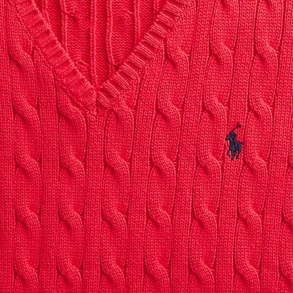 Polo Ralph Lauren FW23 Однотонный жилет крупной вязки с вышивкой логотипа Детские топы CWPOSWEY6820407-600