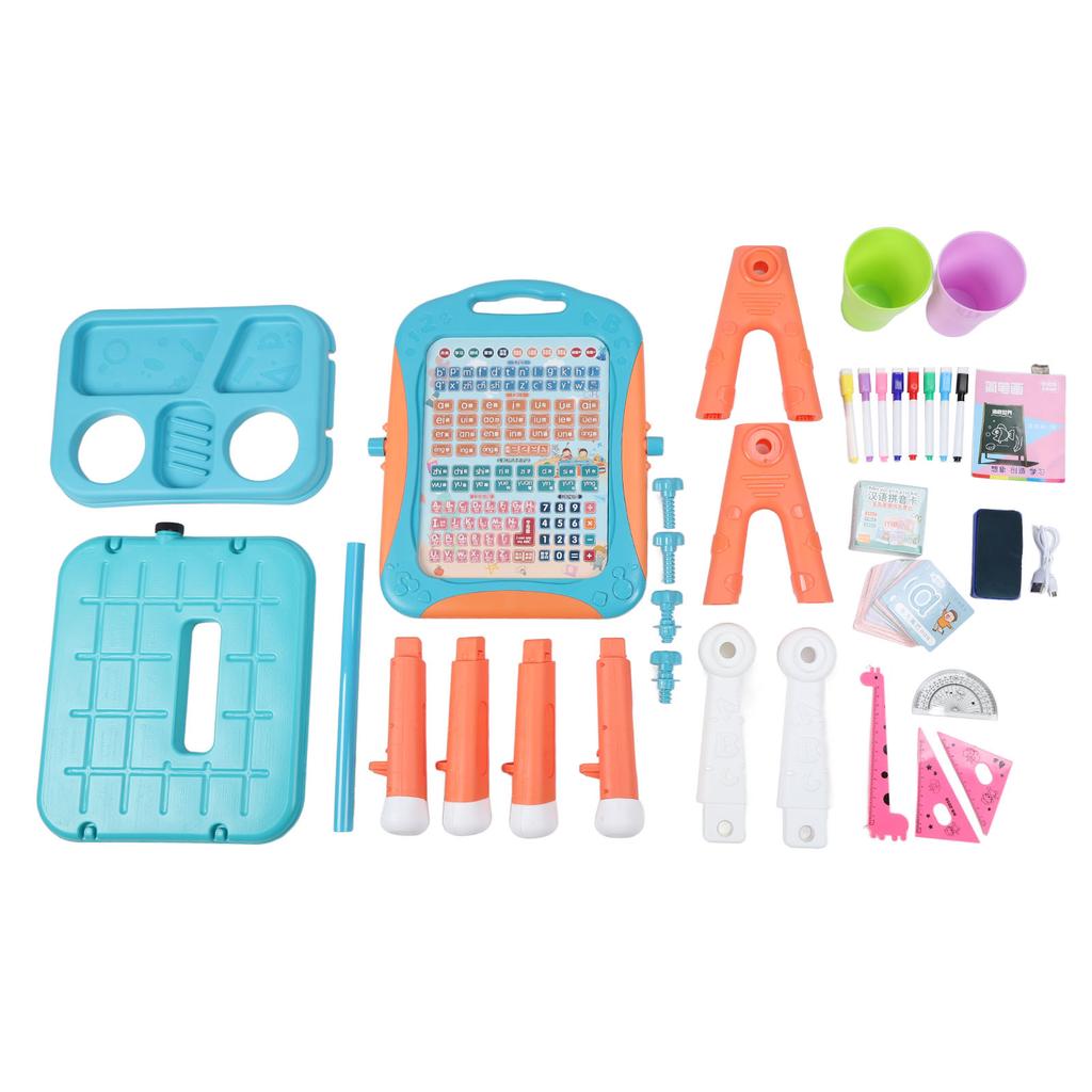 2 In 1 Double Sided Drawing Board Early Education Chinese English Math Double Sided Drawing Easel