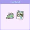 Брошь с геометрическим дизайном, мультяшный пейзаж, красочный пин в виде книги для модных аксессуаров, личный
