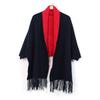 Large Cashmere Not Made In Japan N&F Women's Scarf, Snood, Double-Sided, (Black & Red)